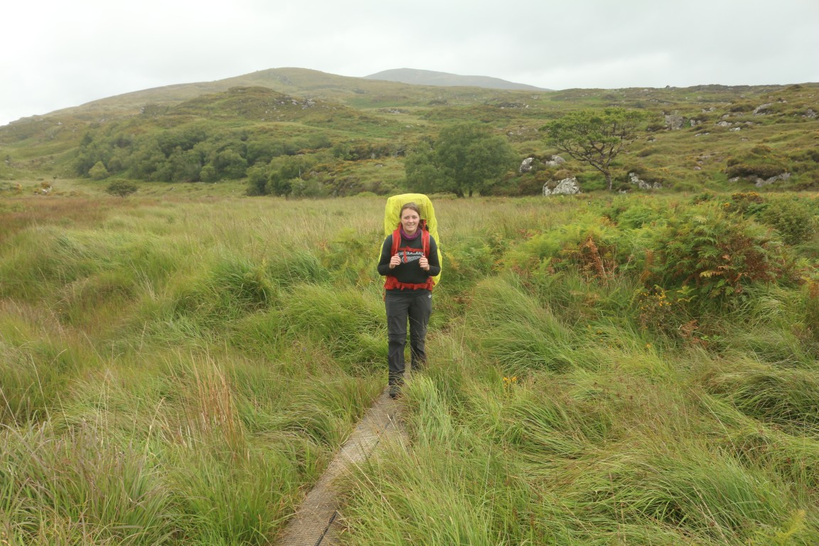 &Uuml;ber den Steg durch das Sumpfgebiet