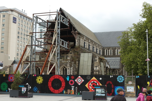 Die zerst&ouml;rte Kathedrale von Christchurch
